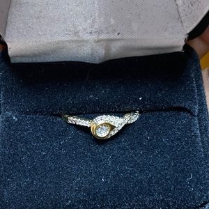 Diamond teardrop ring custom (offers)